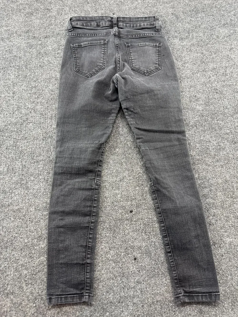Cello Jeans Skinny Jeans Juniors 5 Gray Charcoal Wash Moto Pleated 25 Inseam